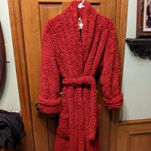 Pottery Barn red teddy bear robe